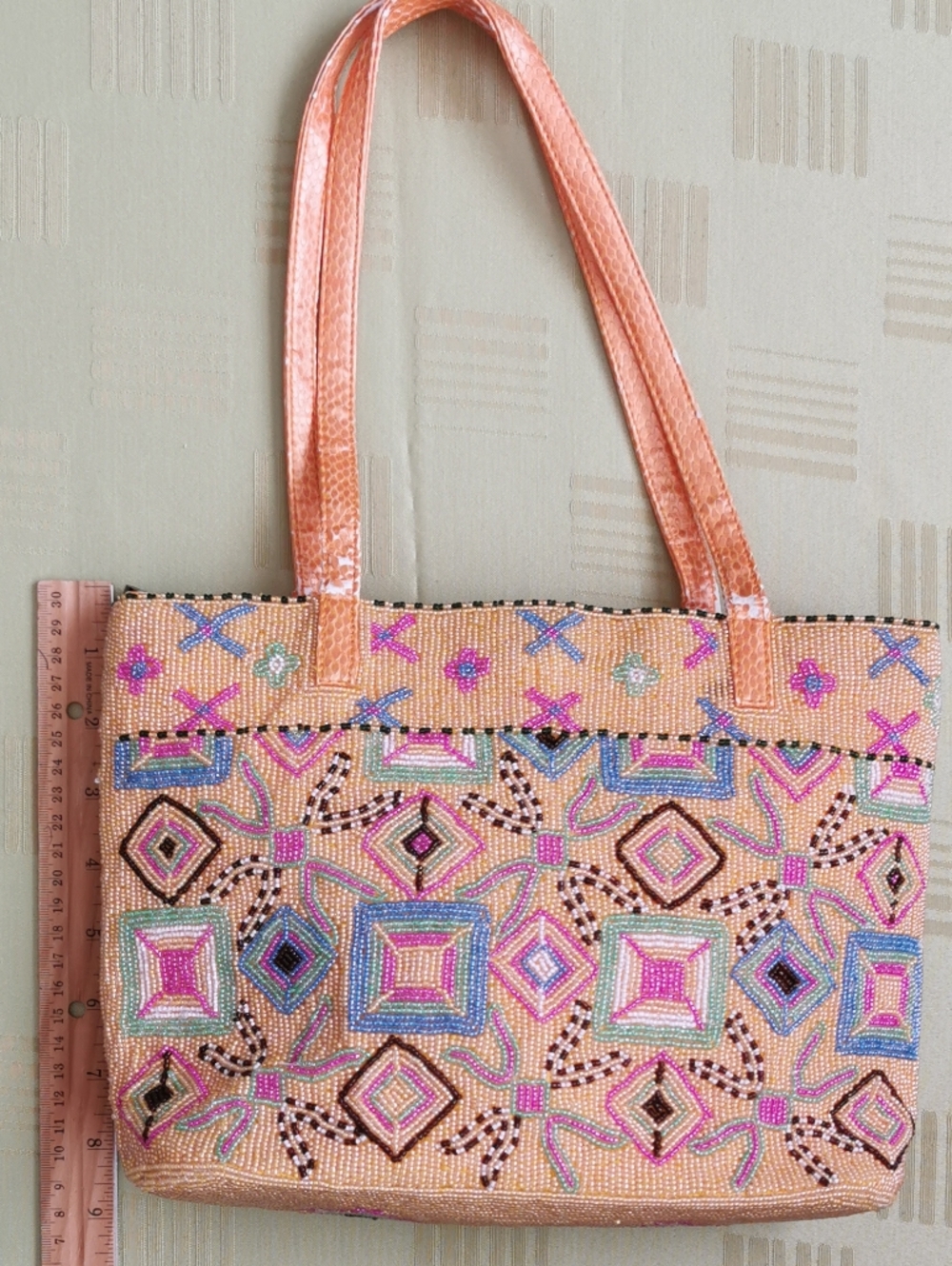 FENDI luxury  vintage beaded tote bag . - Picture 3 of 9